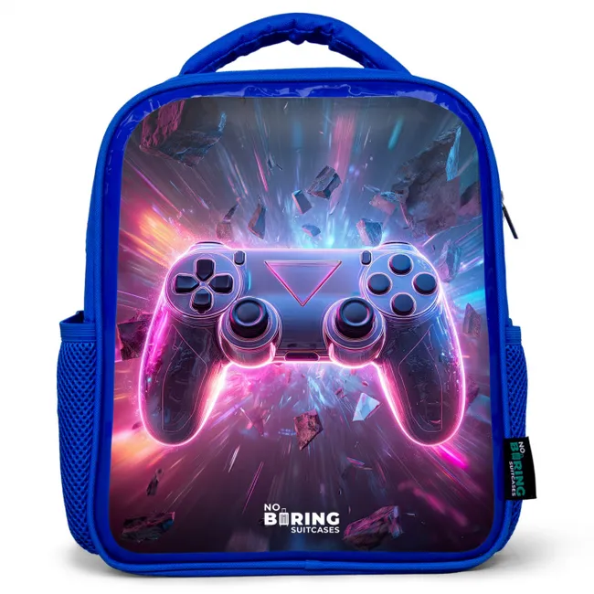 Kids' Backpacks Blue -. Game - Controller - Neon