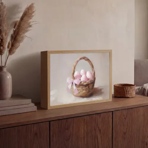 Mand - Eieren - Roze Light Box met batterij (Wandlamp) middel -sfeer2