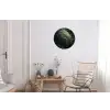 Blad - Groen - Nerven - Regendruppels Wandcirkel aluminium klein -woonkamer