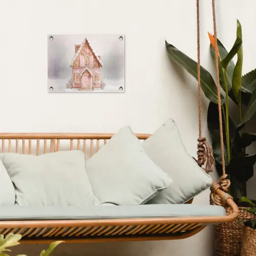 Huisje - Suiker - Pastel tuinposter los doek klein -sfeer7