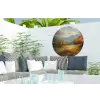 Landschap - Illustratie - Natuur Wandcirkel tuinposter met ringen klein -buiten2