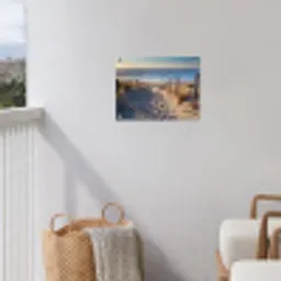 Strand - Zee - Nederland - Duinen - Zon tuinposter los doek klein -sfeer8