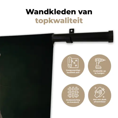 Dier - Kok - Stokstaartje Wandkleed katoen klein -sfeer2