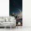 Maan - Kat - Astronaut - Ruimte fotobehang vinyl groot -woonkamer