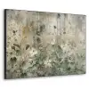 Bloemen - Bladeren - Abstract - Modern Textielframe zwart klein -3d