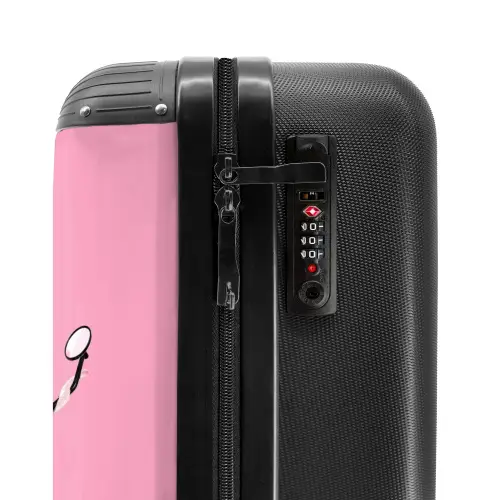 Escar-Go - Roze NBS - Handbagage koffer - Unisex middel -slot