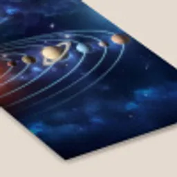 Ruimte - Zonnestelsel - Blauw fotolijst zwart zonder passe partout klein -zsfeer6