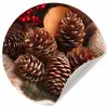 Dennenappels - Boom - Winter - Natuur - Bruin Wandcirkel behangsticker klein -3d