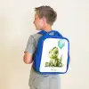 Dino met blauwe ballon Kinderrugzak - Blauw middel -sfeer2