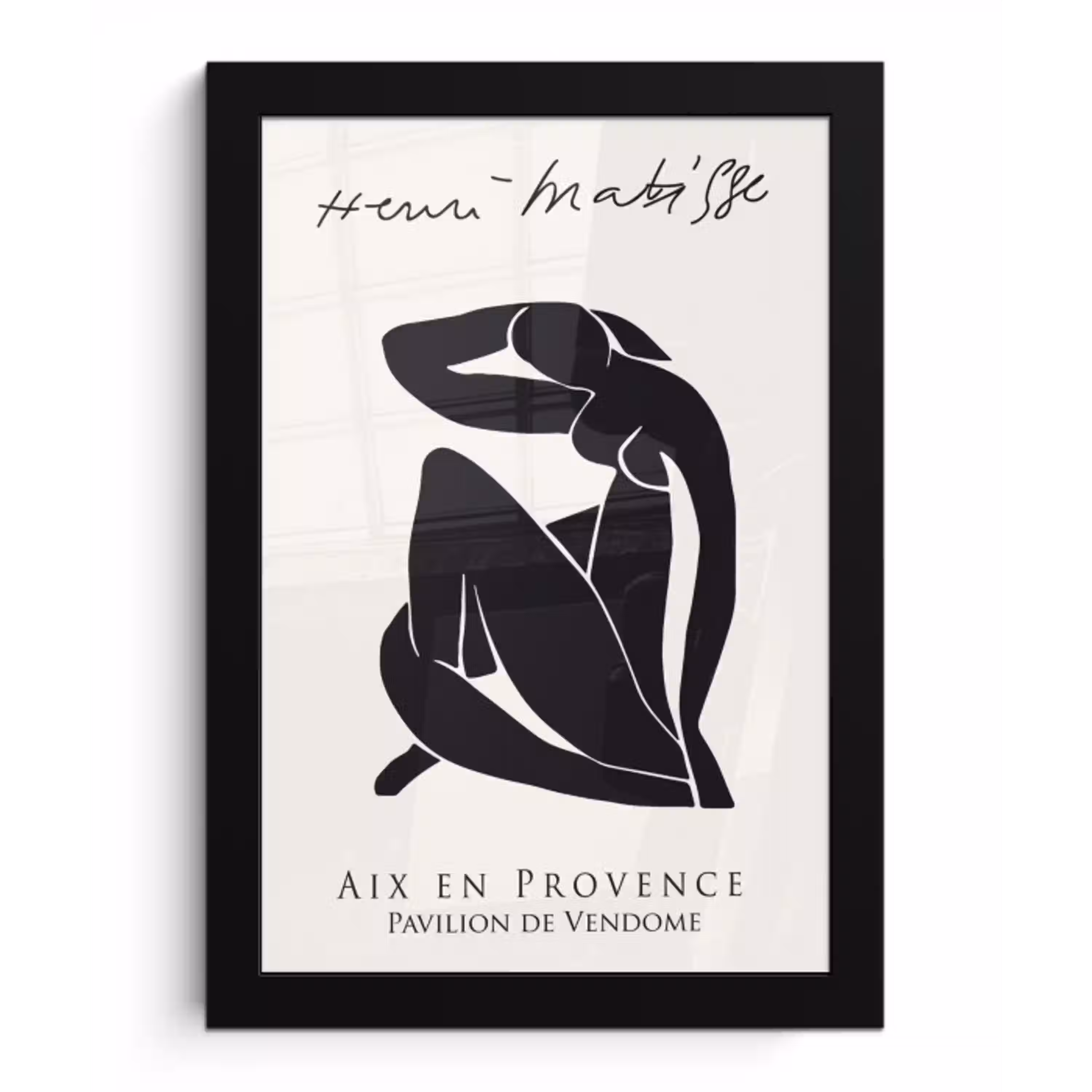 Vrouw - Abstract - Zwart - Henri Matisse fotolijst zwart zonder passe partout klein -3d