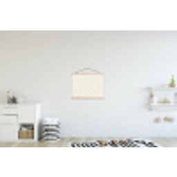 Patroon - Bloemen - Beige textielposter latten blank klein 122 -kinderkamer