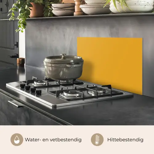 Okergeel - Herfst - Interieur keuken achterwand spatscherm klein 900 -usp_NL