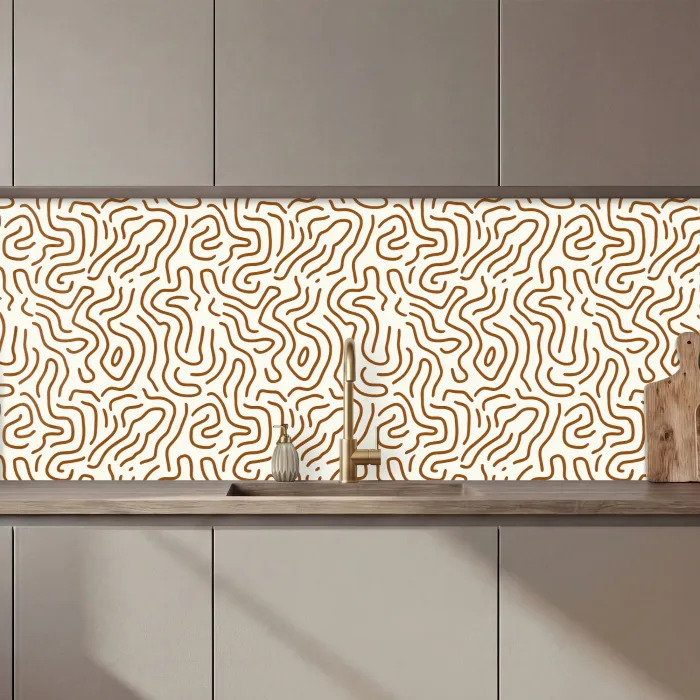 Minimalistisch - Patroon - Terracotta keuken achterwand 2 middel 871 zz_3dshopping