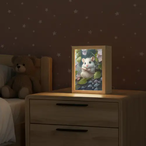 Muis - Bos - Bloemen - Illustratie - Bosdieren Light Box met kabel klein -sfeer1_kind