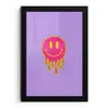 Smiley - Drip - Neon fotolijst zwart zonder passe partout klein -3d