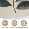 Laurierbladeren - Bloemknoppen - subtiel Akoestische PET Vilt - Rond klein -closeup_FR