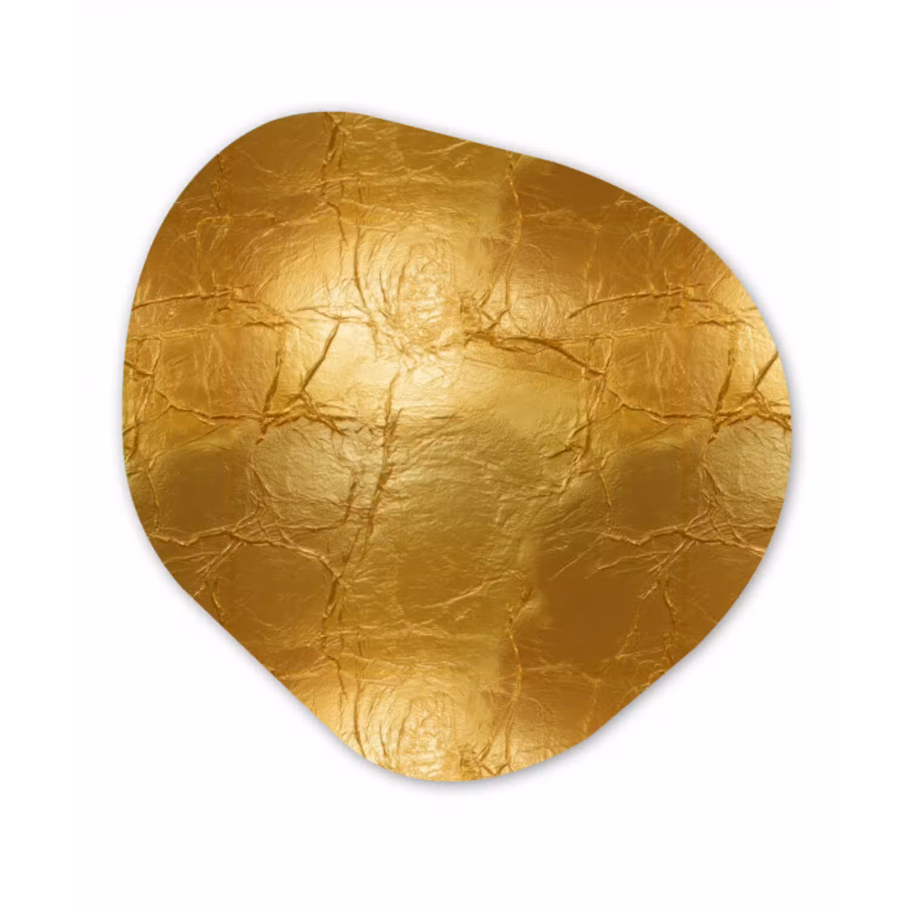 Bladgoud - Vintage - Textuur - Warm Goud Wandcirkel Organisch Forex 3mm klein 629 -3d
