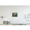 Close-up - Veld - Bloemen - Kleurrijk textielposter latten blank klein -kinderkamer