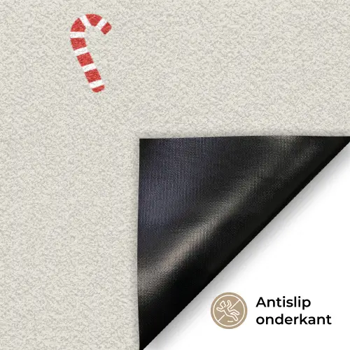 Patroon - Zuurstokken - Beige Deurmat klein 898 -antislip_NL