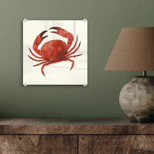 Krab - Felrood - Poten plexiglas 5mm klein -sfeer3