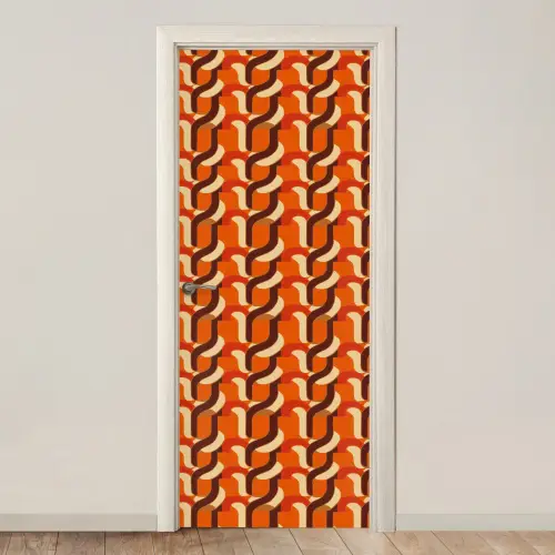 Retro - Modern - Kleurrijk deurposter klein 289 -3d_beige
