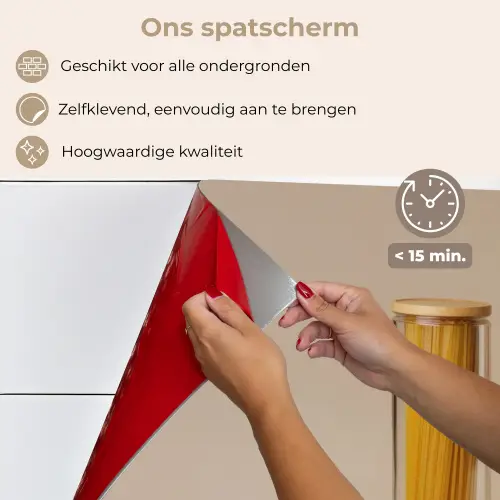 Spaghetti - Melk - Tomaten - Eieren - Brood keuken achterwand spatscherm klein -spatscherm_NL