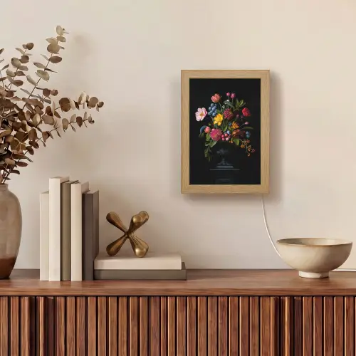 Bloemen - Vrolijk - Vaas Light Box met kabel (Tafellamp) klein -sfeer2