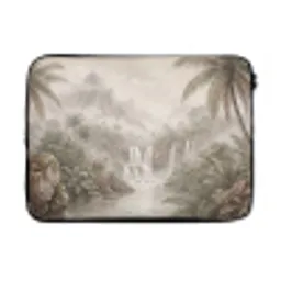 Jungle - Watervallen - Tropisch - Illustratie laptophoes neopreen klein -3d