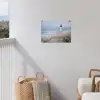 Vuurtoren - Klif - Zee - Bloemen tuinposter los doek klein -sfeer8