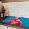 Koe - Bloemenkrans - Oorhangers - Kimono Inductie beschermer vinyl 3mm klein -sfeer3