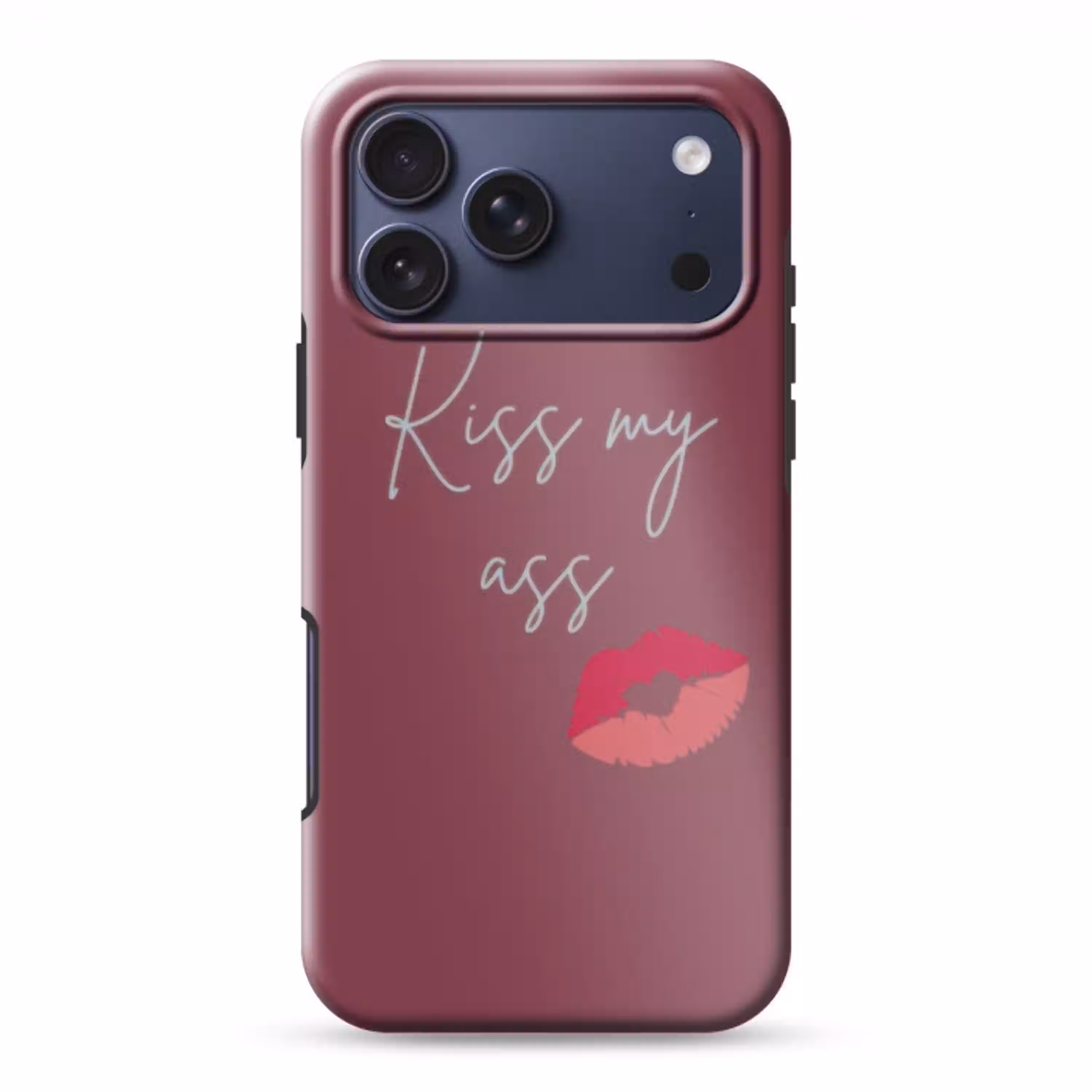 Kiss my ass - Lip - Bordeaux Toughcase MagSafe Apple iPhone 17 Pro Max klein -3d