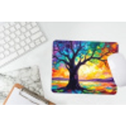 Boom - Landschap - Natuur - Abstract - Kleurrijk muismat rubber klein -witbureau