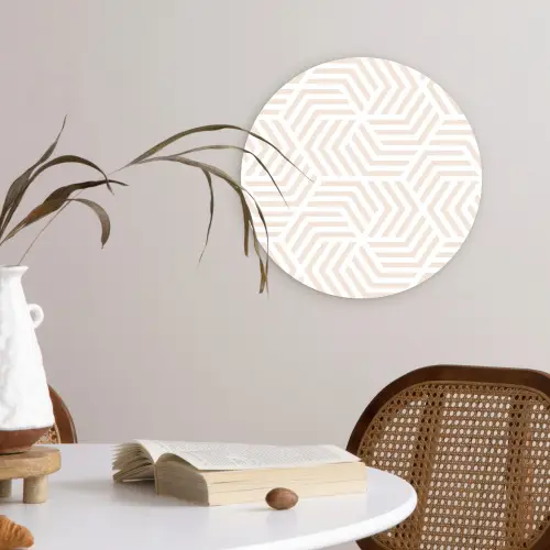 Patroon - Geometrie - Design - Pastel Wandcirkel plexiglas klein 852 -sfeer4