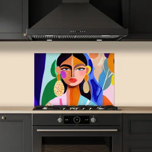 Portret - Vrouw - Modern keuken achterwand spatscherm klein -sfeer1