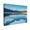 Landschap - Winter - Meer - Bergen - Uitzicht - IJs Tuinposter op houten frame 2 cm dik klein -3d