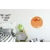 Drank - Oranje - Glitter - Disco Wandcirkel aluminium klein -kinderkamer