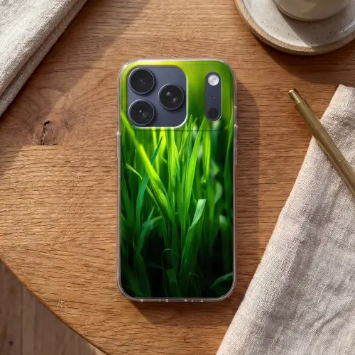 Grassprieten - Lichtinval - Groen Telefoonhoesje iPhone 17 Pro klein -sfeer1