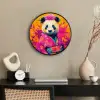 Kimono - Roze - Panda - Bloemenkroon Fotolijst rond zonder passe partout klein -sfeer1