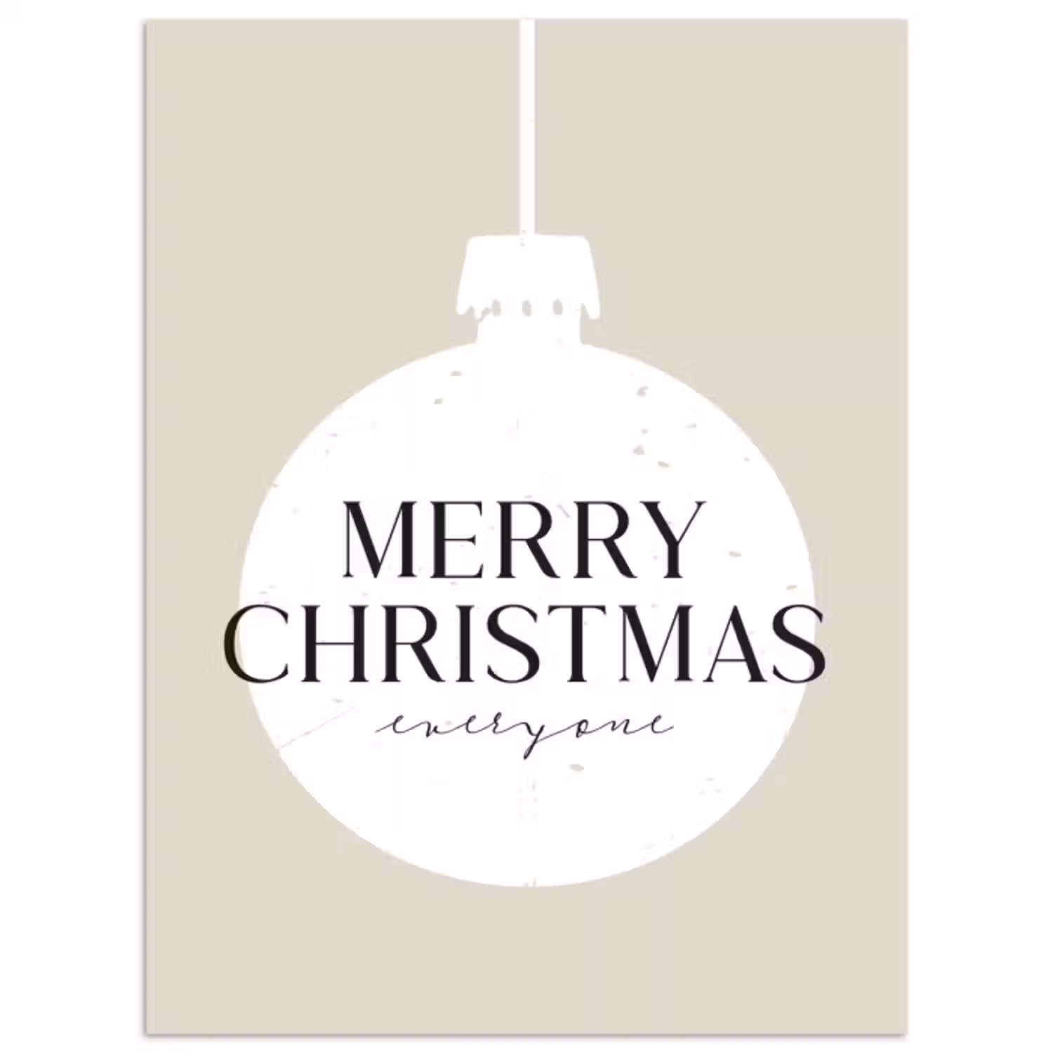 Poster – Christmas - Kerstballen - Japandi - Witte kerstballen