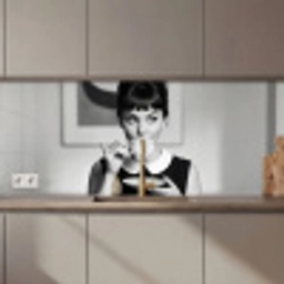 Portret - Thee - Vrouw keuken achterwand 2 middel zz_3dshopping