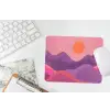 Zon - Heuvels - Paars - Abstract muismat rubber klein -witbureau