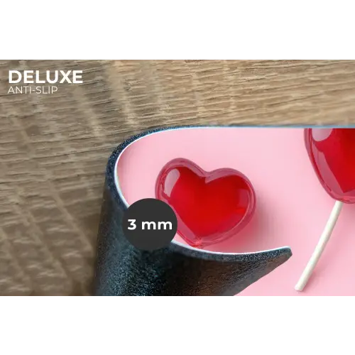 Lollies - Hartjes - Roze Placemat vinyl groot -closeup