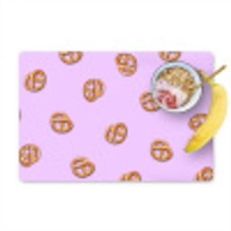 Pretzels - Eten - Paars Placemat vinyl groot -zzzproduct_Kitchenyeah-website