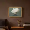 Hoed - Vrouw - Beige Light Box met batterij (Wandlamp) middel -sfeer4