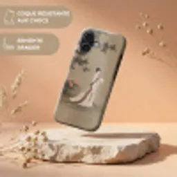 Vrouw - Azië - Kunst - Beige Toughcase MagSafe Apple iPhone 17 klein -USP_RandenV_FR
