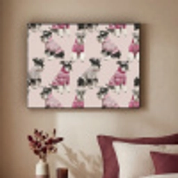 Honden - Truien - Rood Textielframe zwart klein 947 -sfeer1