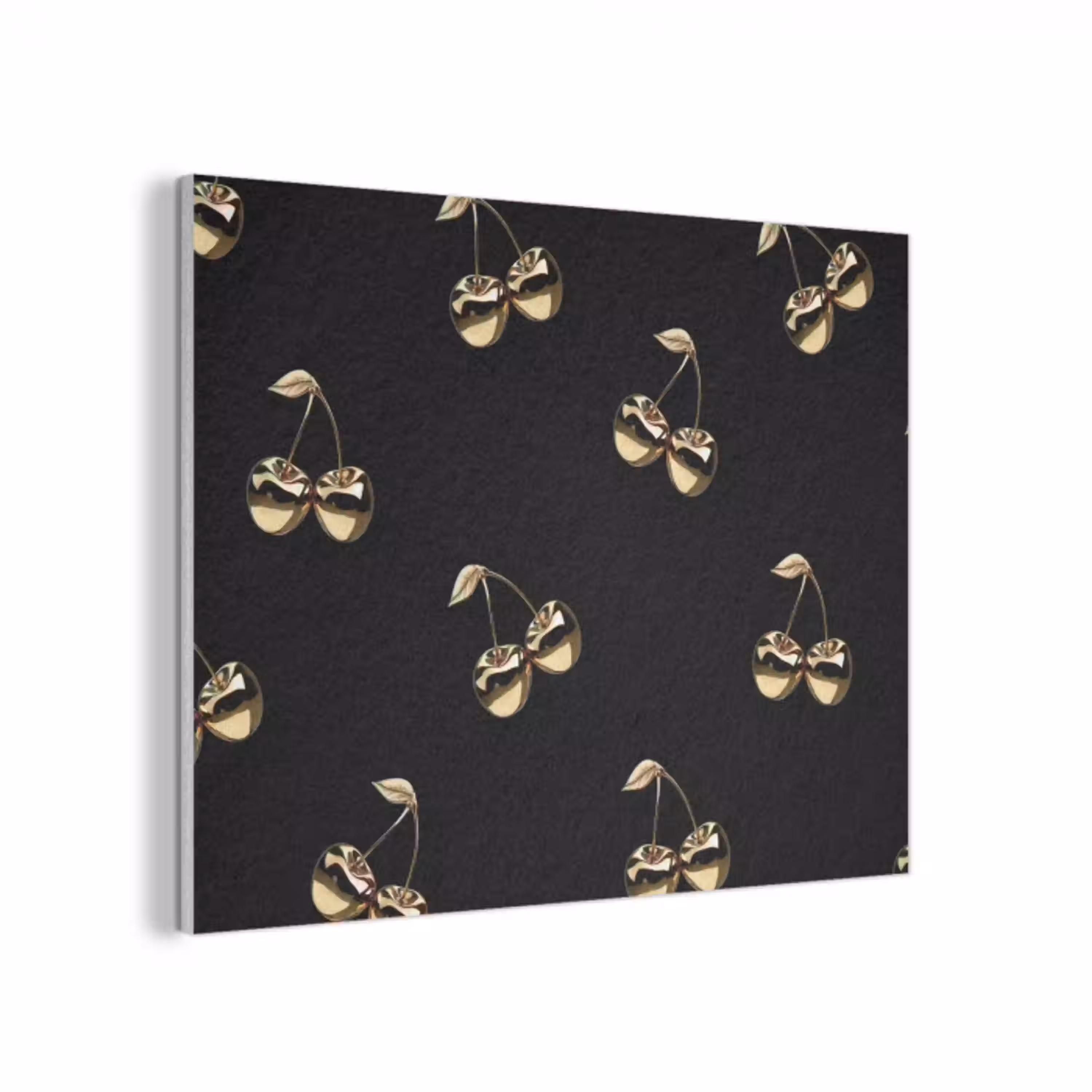 Patroon - Kersen - Goud - Chrome PET vilt klein -3d