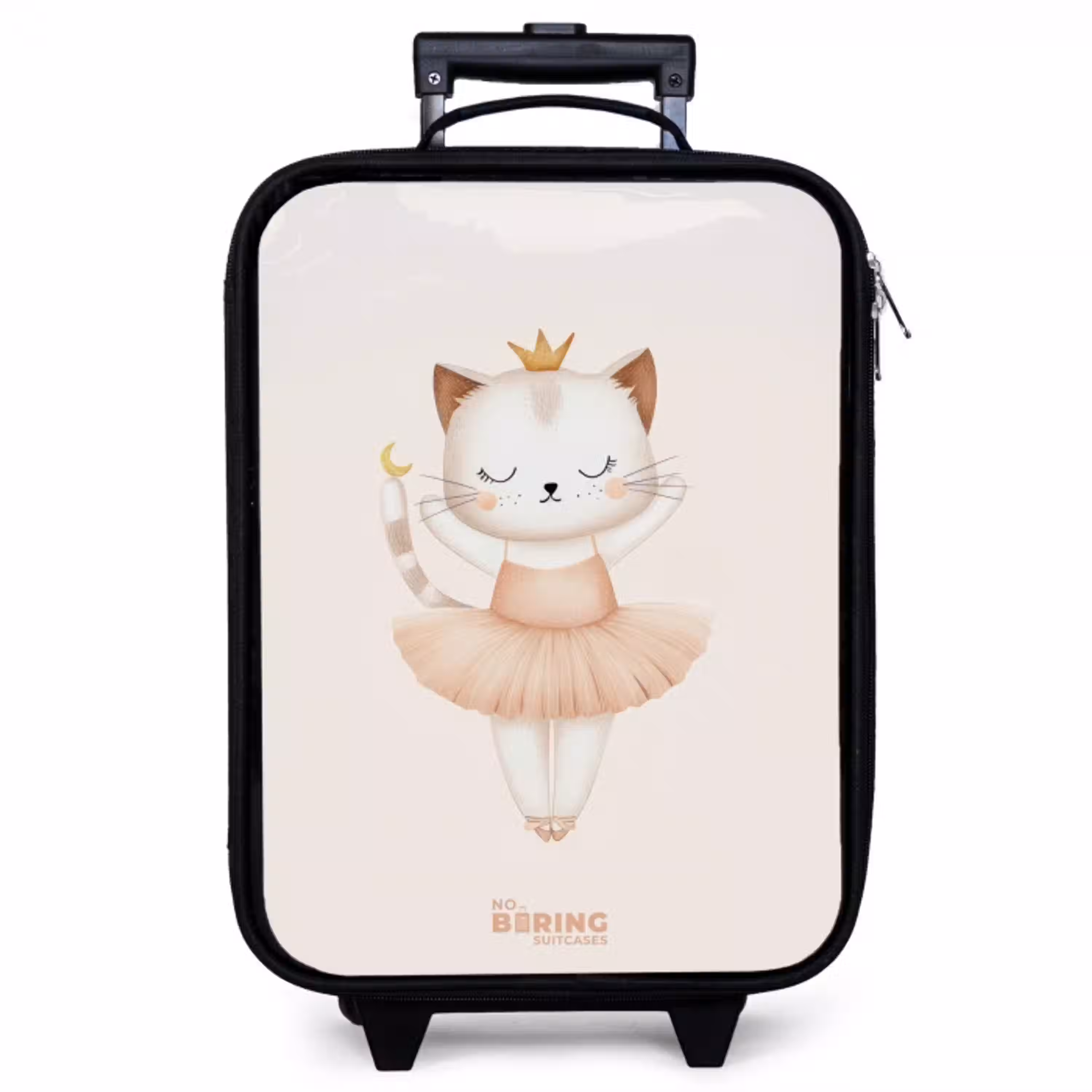 Ballerina kitten in beige kleuren Kinderkoffer - Zwart klein -zzz_website3d