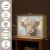 Schotse hooglander - Dieren - Koe - Street art Light Box met batterij (Wandlamp) middel -USP_websiteoverzichtNL