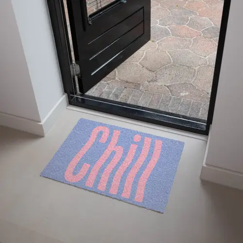 Chill - Roze - Blauw - Golvend Deurmat klein -sfeer5